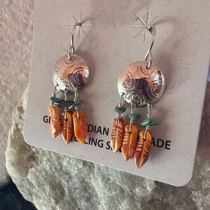 Handcrafted Navajo Sheild Earrings